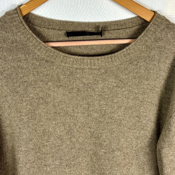 Jenni Kayne Women Sweater XXL Brown Wool Cashmere Blend Minimalist Quiet Luxury - Picture 2 of 9